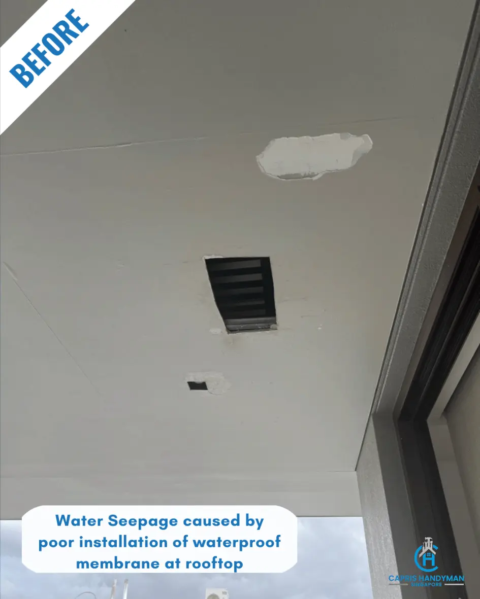 water-seepage-caused-by-poor-installation-of-waterproof-membrane-at-rooftop-before